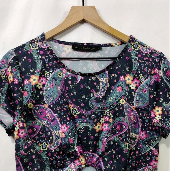 Revolve House of Harlow 1960 Paisley Marseille Top Women's L Multicolor Boho - Picture 4 of 12